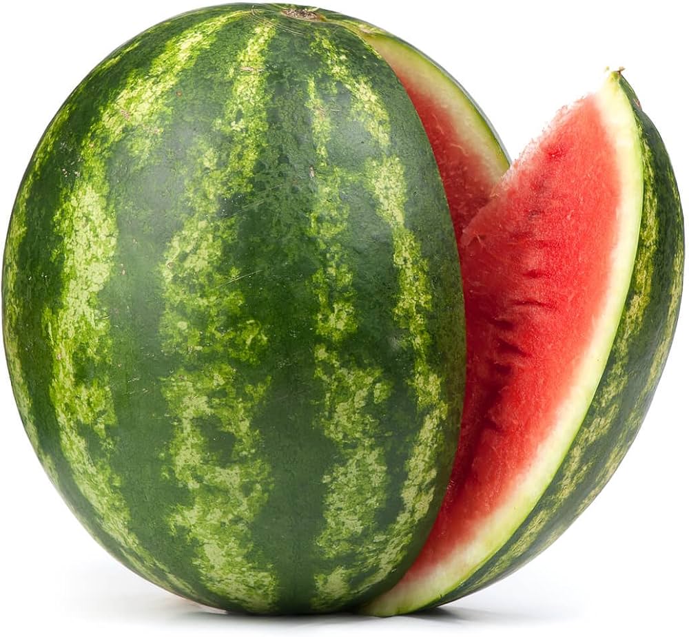 Ripe giant watermelons ready to harvest