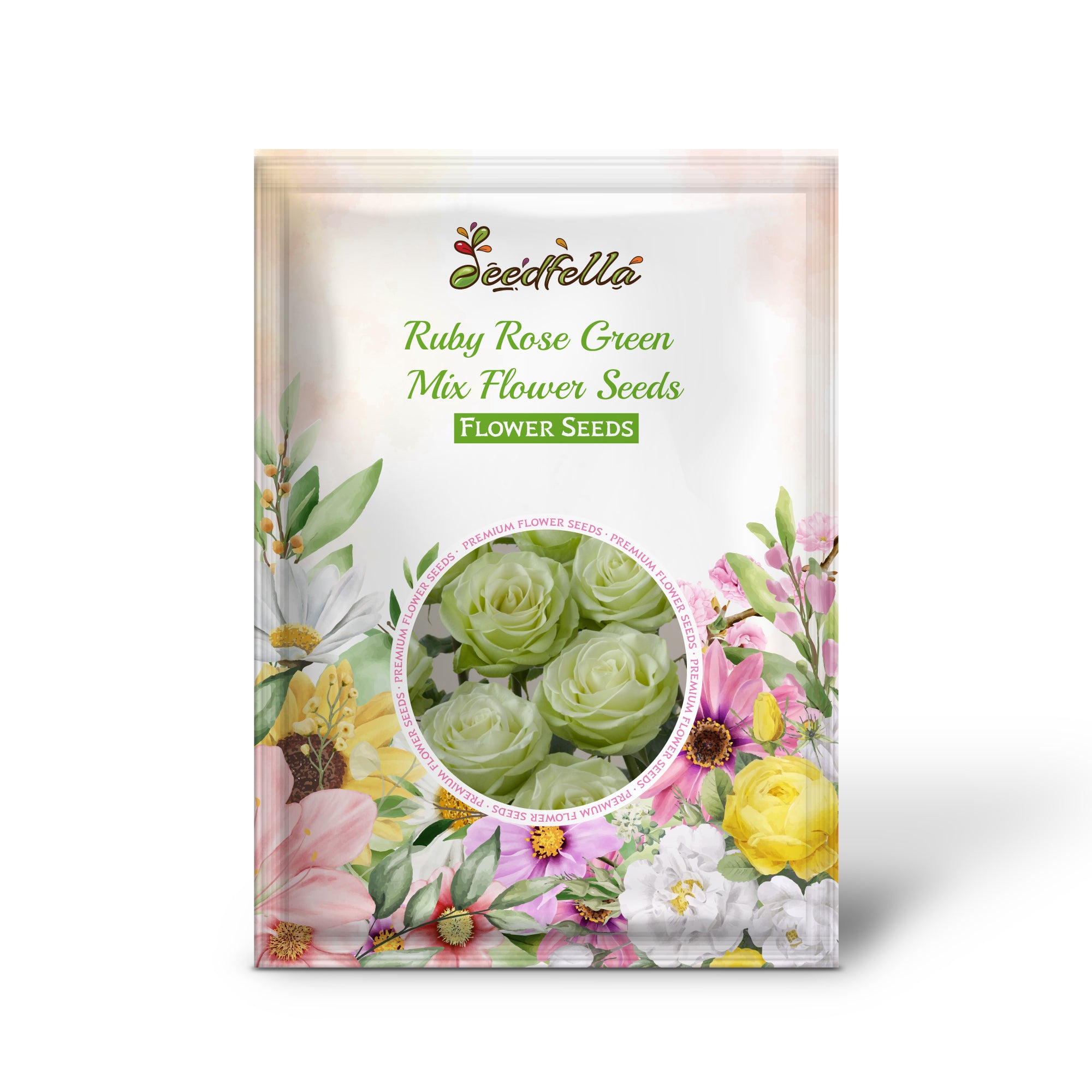 Ruby Rose Green Mix flowers in full bloom