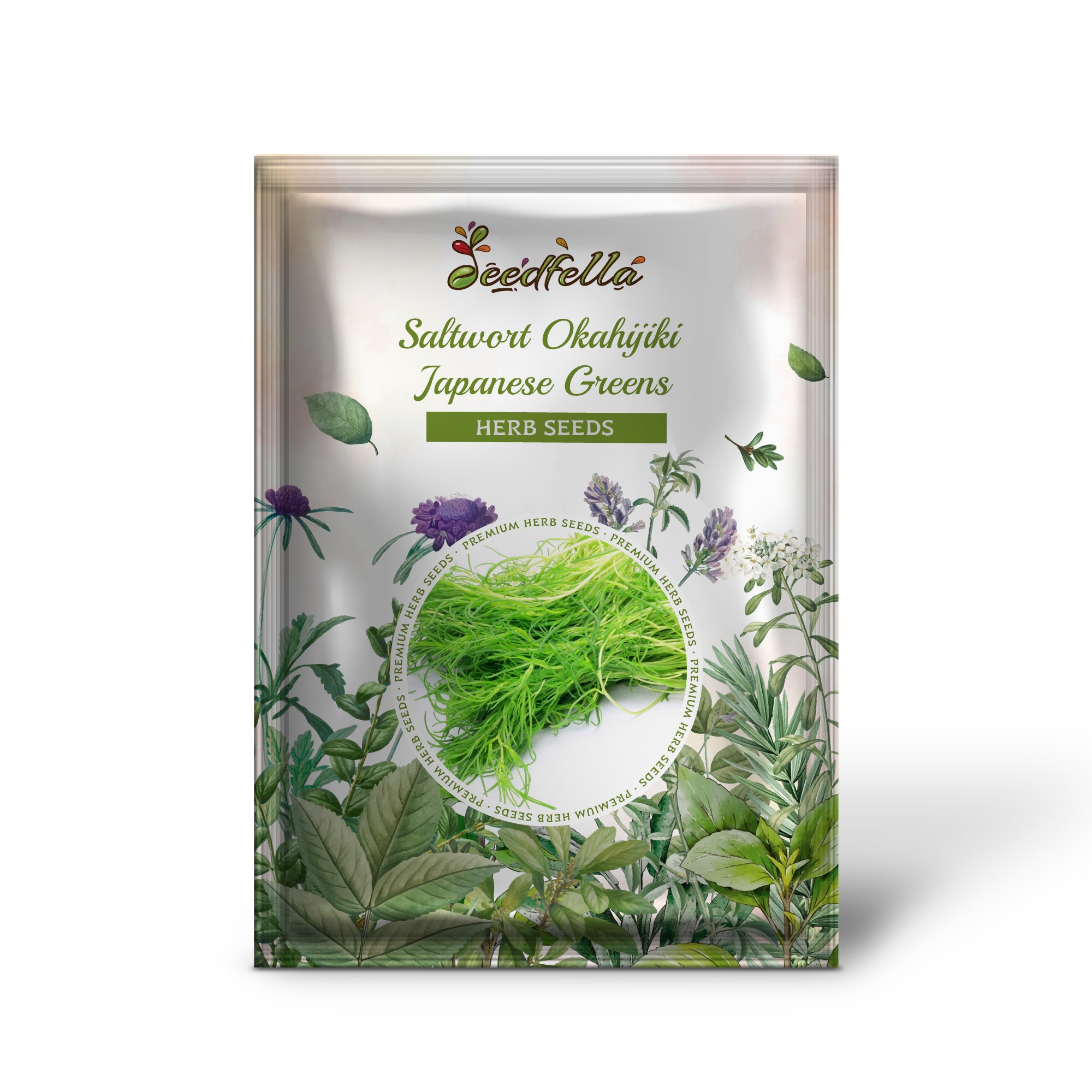 Close-up of Saltwort Okahijiki crisp green leaves