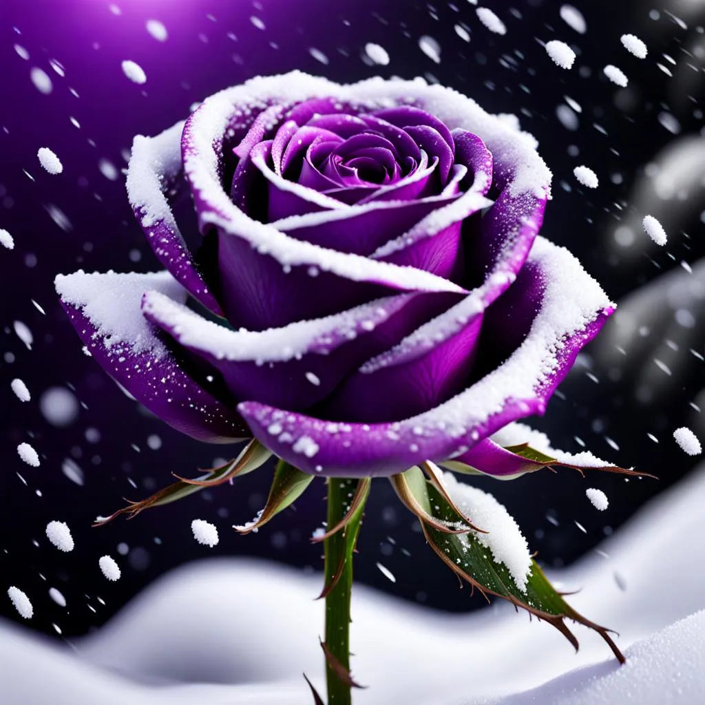 Snow Dark Violet Rose Seeds for Planting