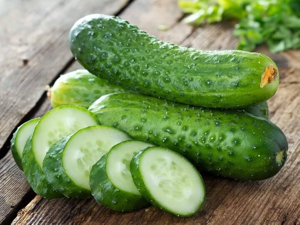 Crisp cucumbers grown from Spacemaster seeds