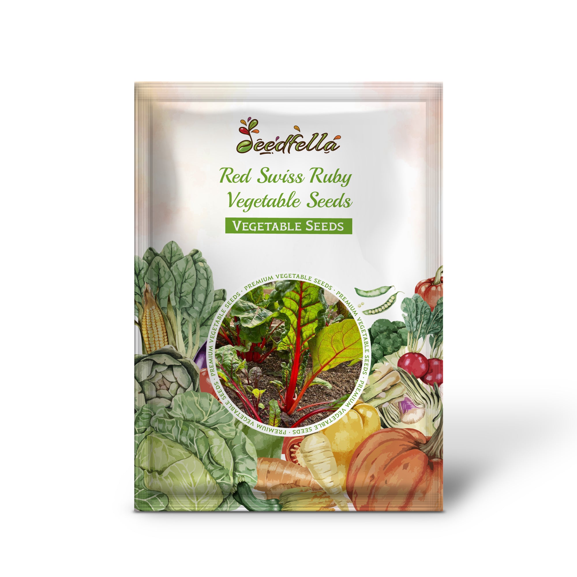 Ruby Vegetable Red Swiss Ruby Seeds for Planting – Easy Growing Swiss Chard Garden Seeds