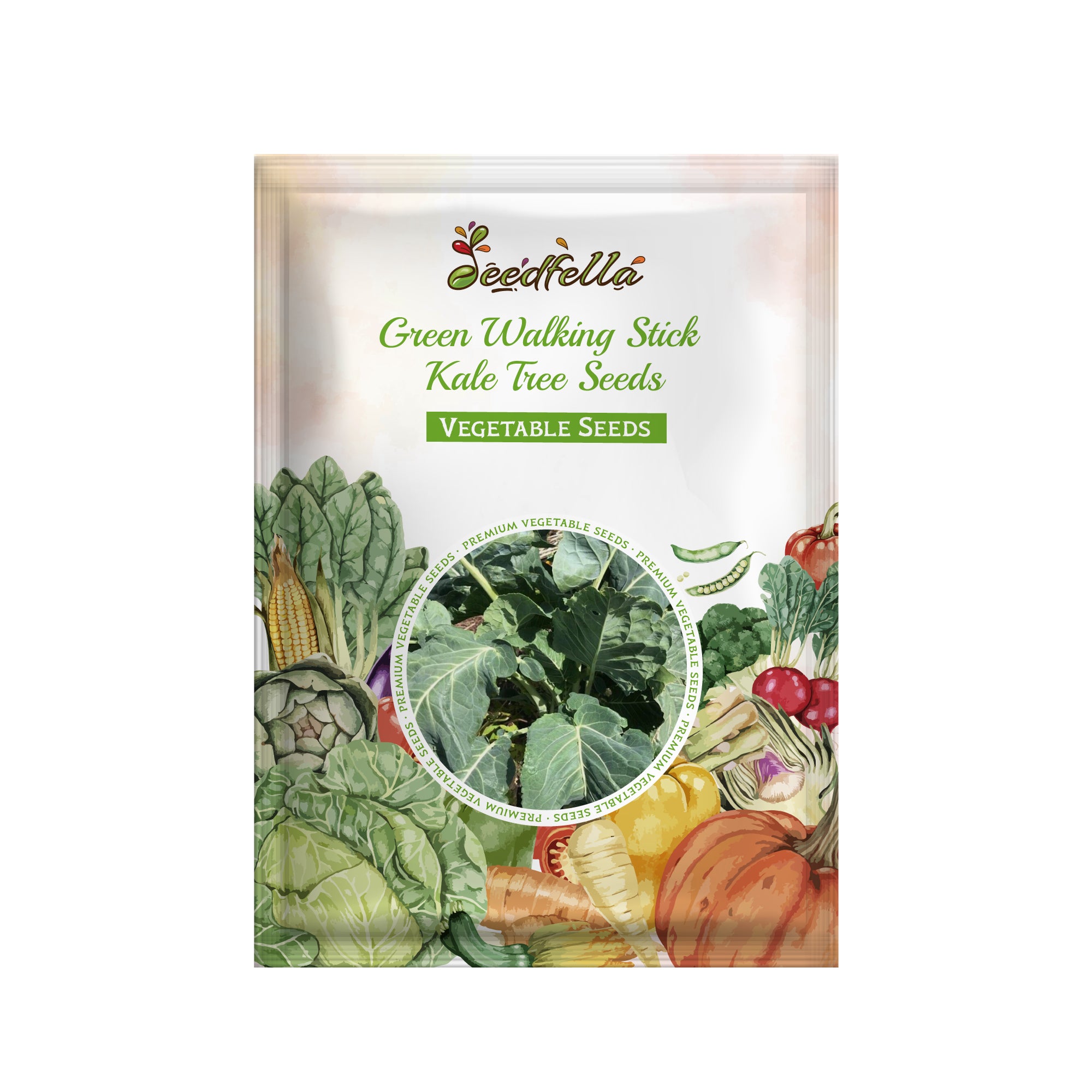 Tall ornamental kale tree plant grown from seeds