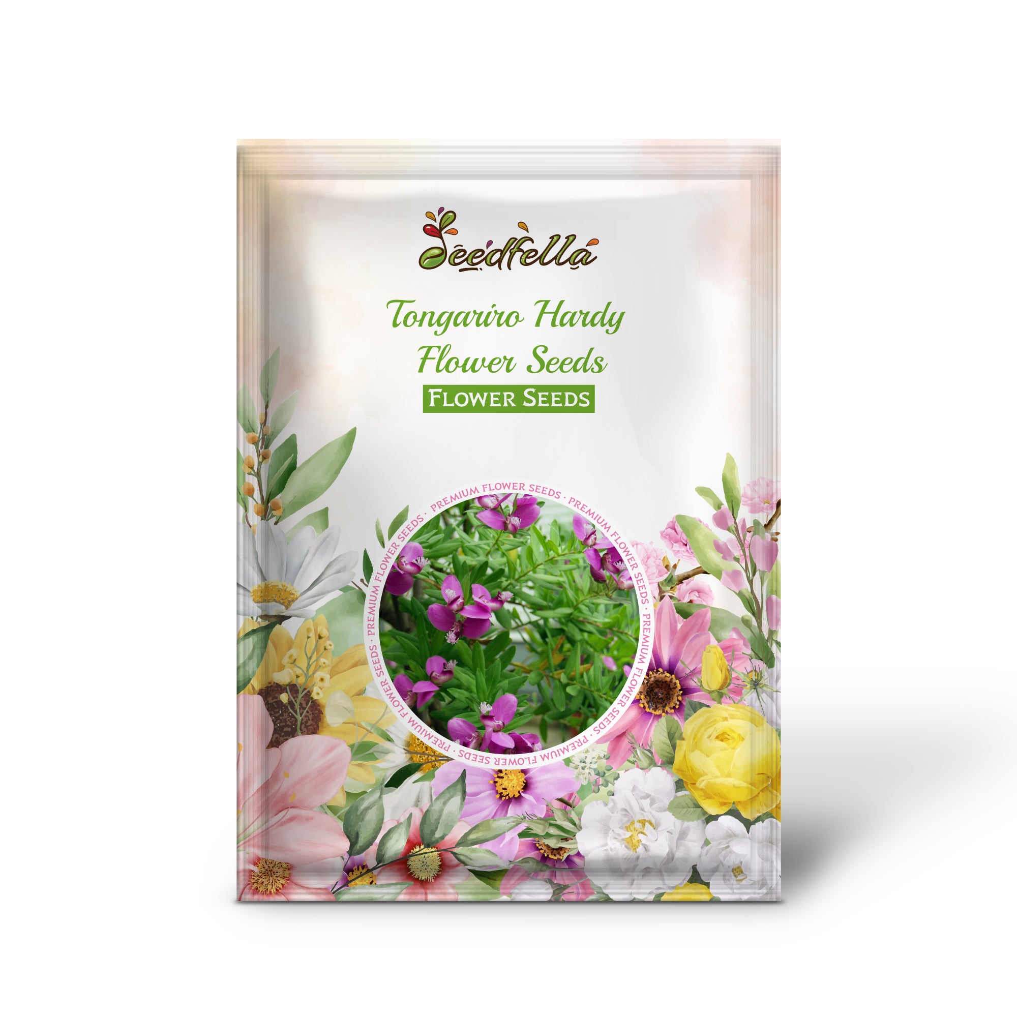 Vibrant Tongariro flowers in full bloom