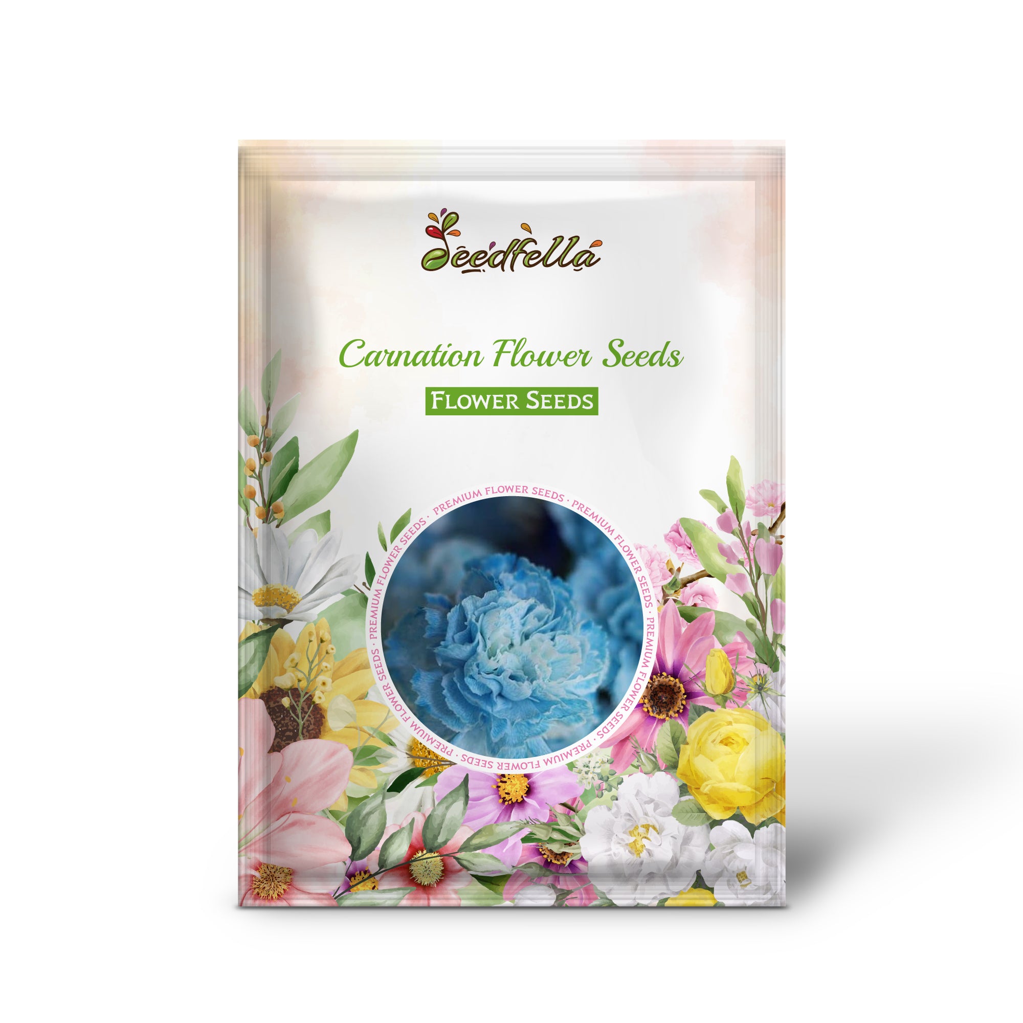 Vibrant Blue Carnation Flowers in Garden