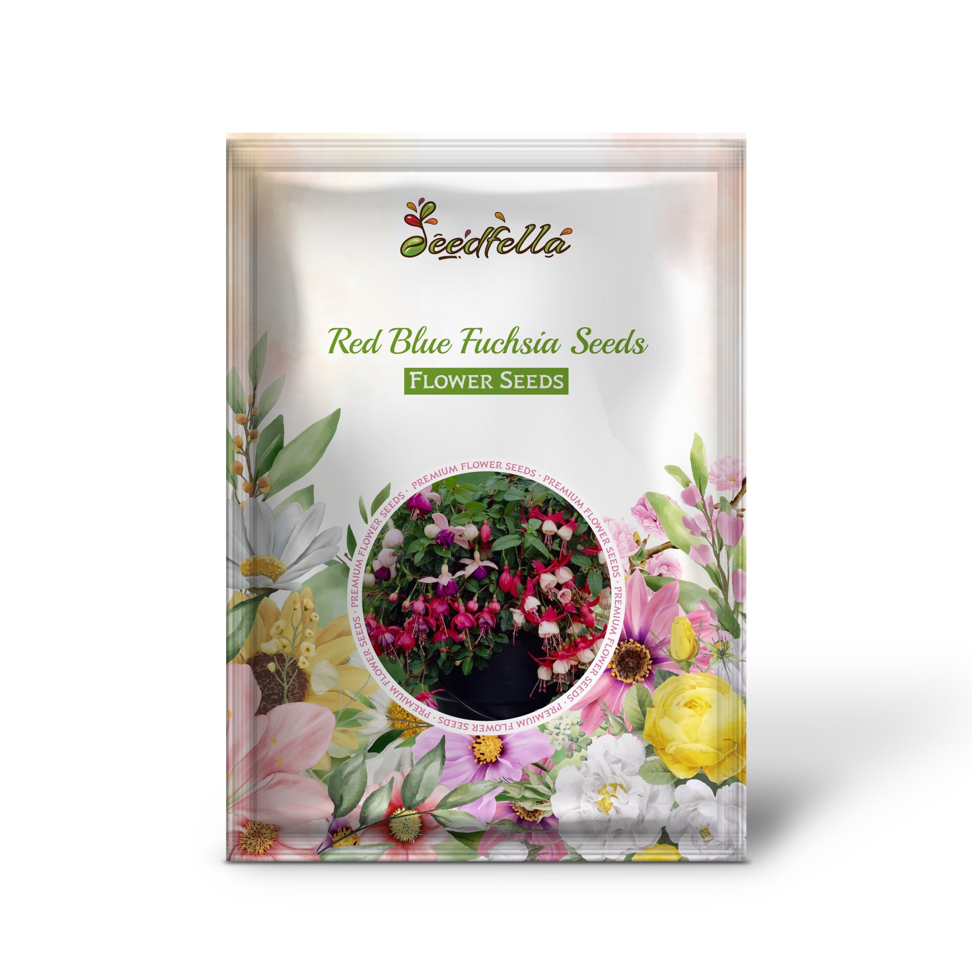 Vibrant Red Blue Fuchsia Flowers for Garden