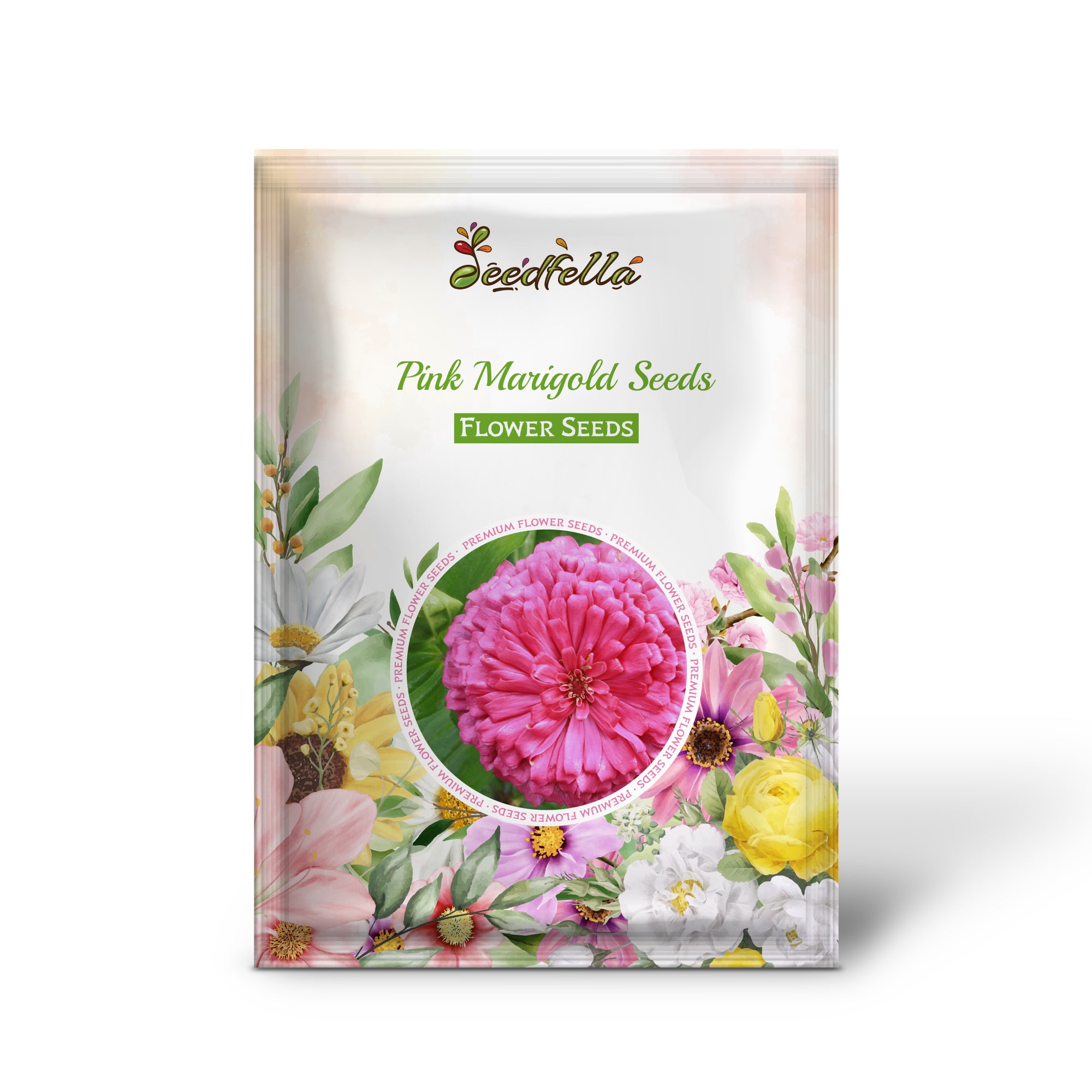 Vibrant Pink Marigold Blooms for Garden Decoration