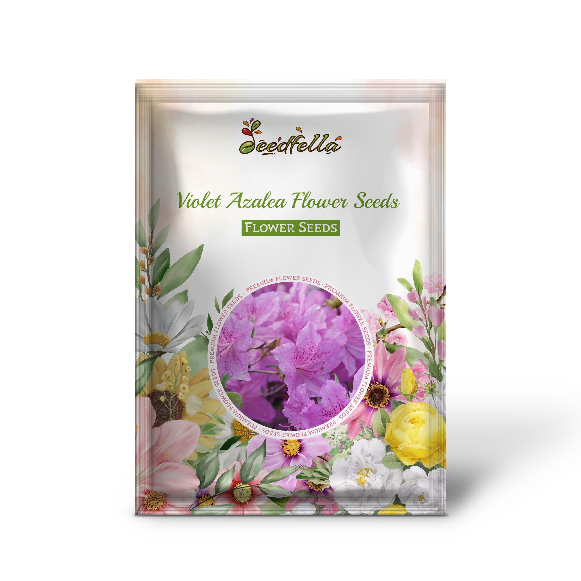 Vibrant Violet Azalea Blooms in Garden