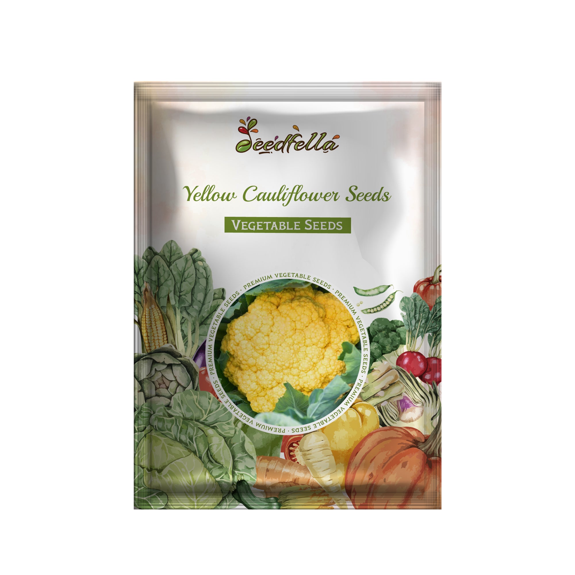 Vibrant yellow cauliflower garden seeds