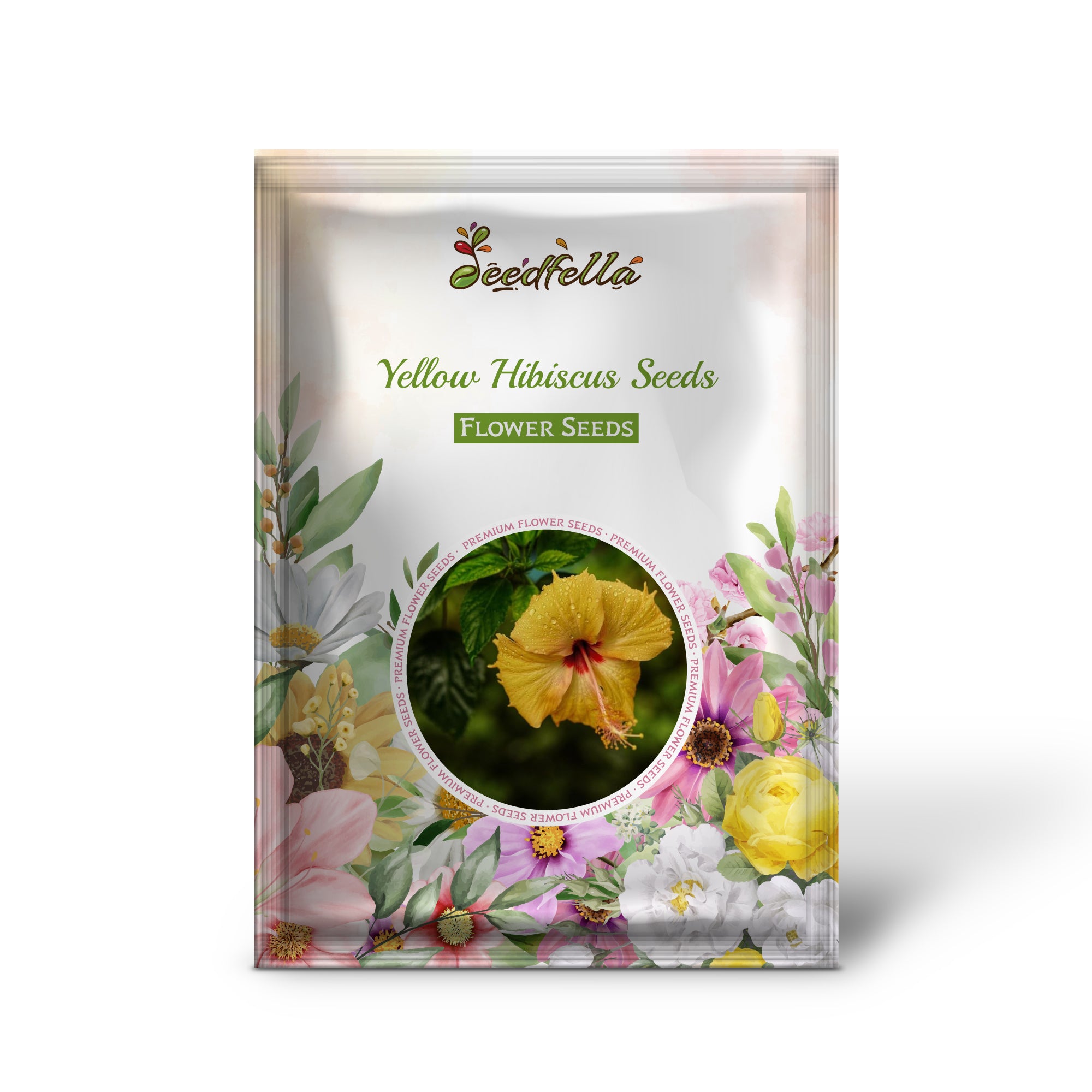 Vibrant Yellow Hibiscus Blooms