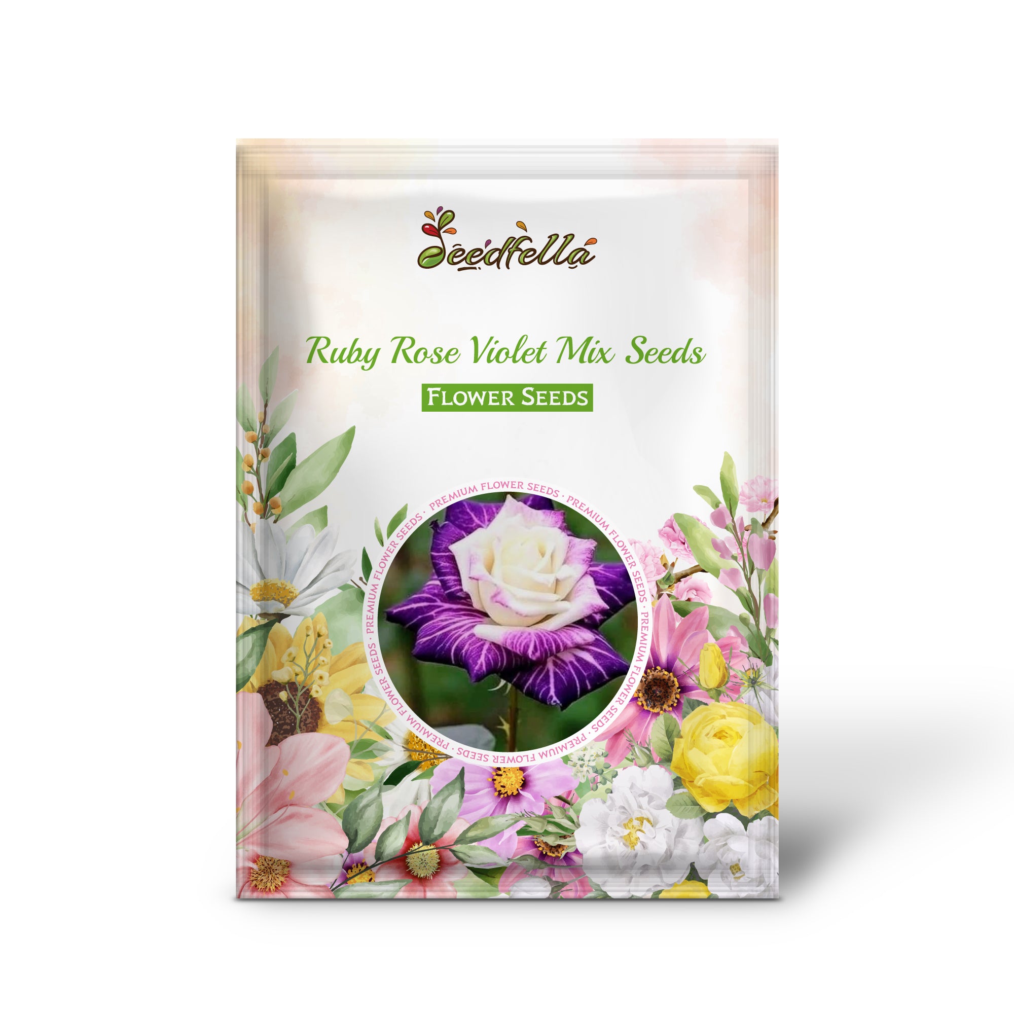 Ruby Rose Violet Mix flowers in full bloom