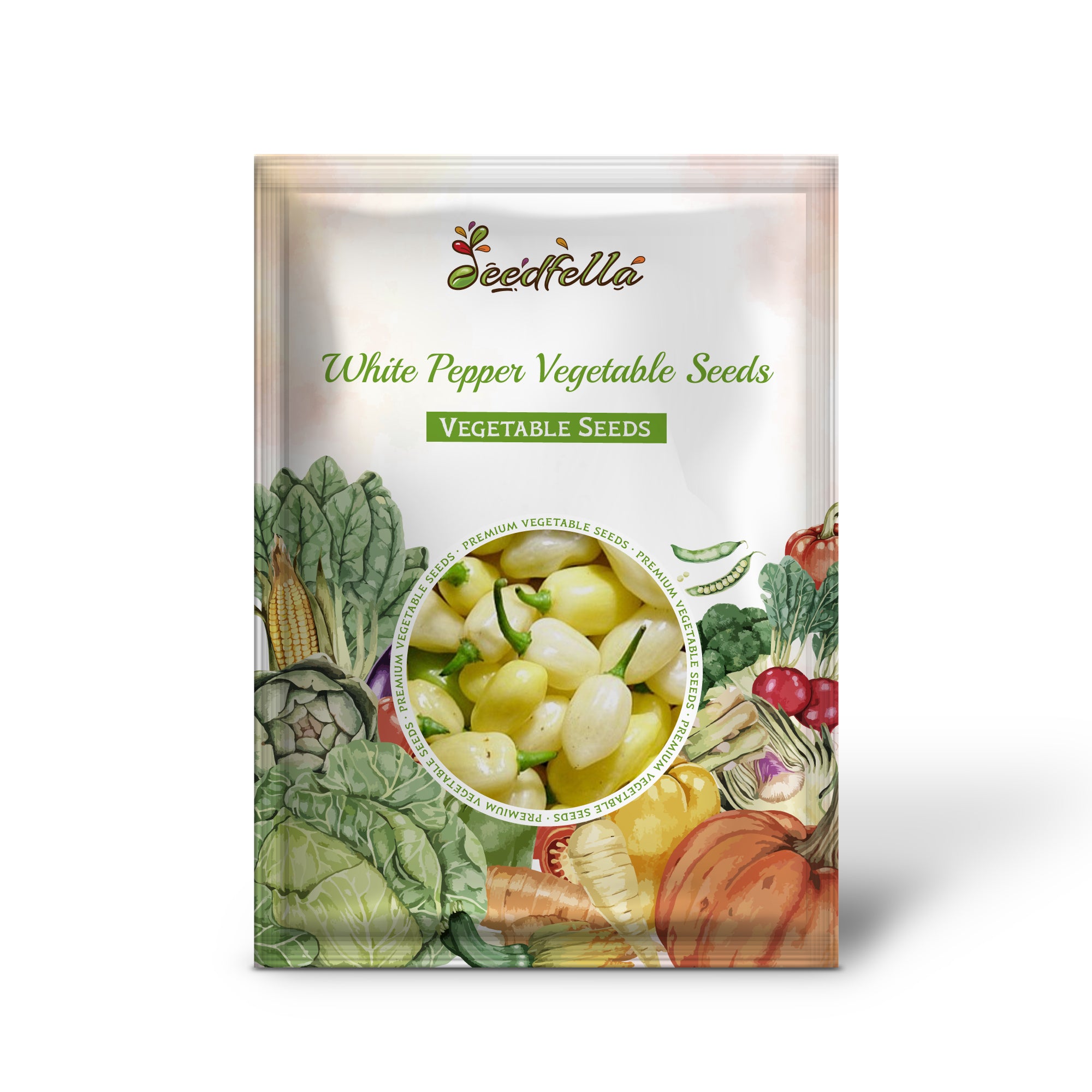 White Pepper seedlings sprouting from seed-starting trays