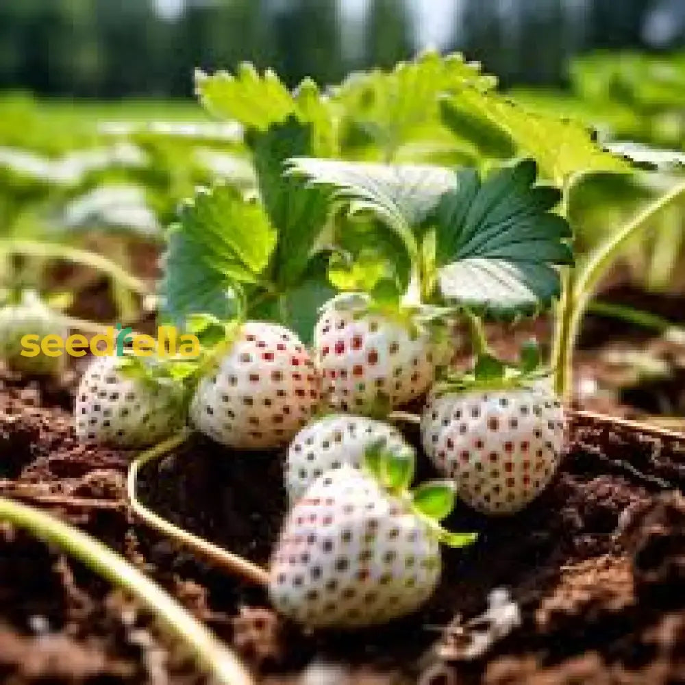 White Strawberry Planting For Edible Landscapes  Seed Fresh Garden Treats Fruit Seeds