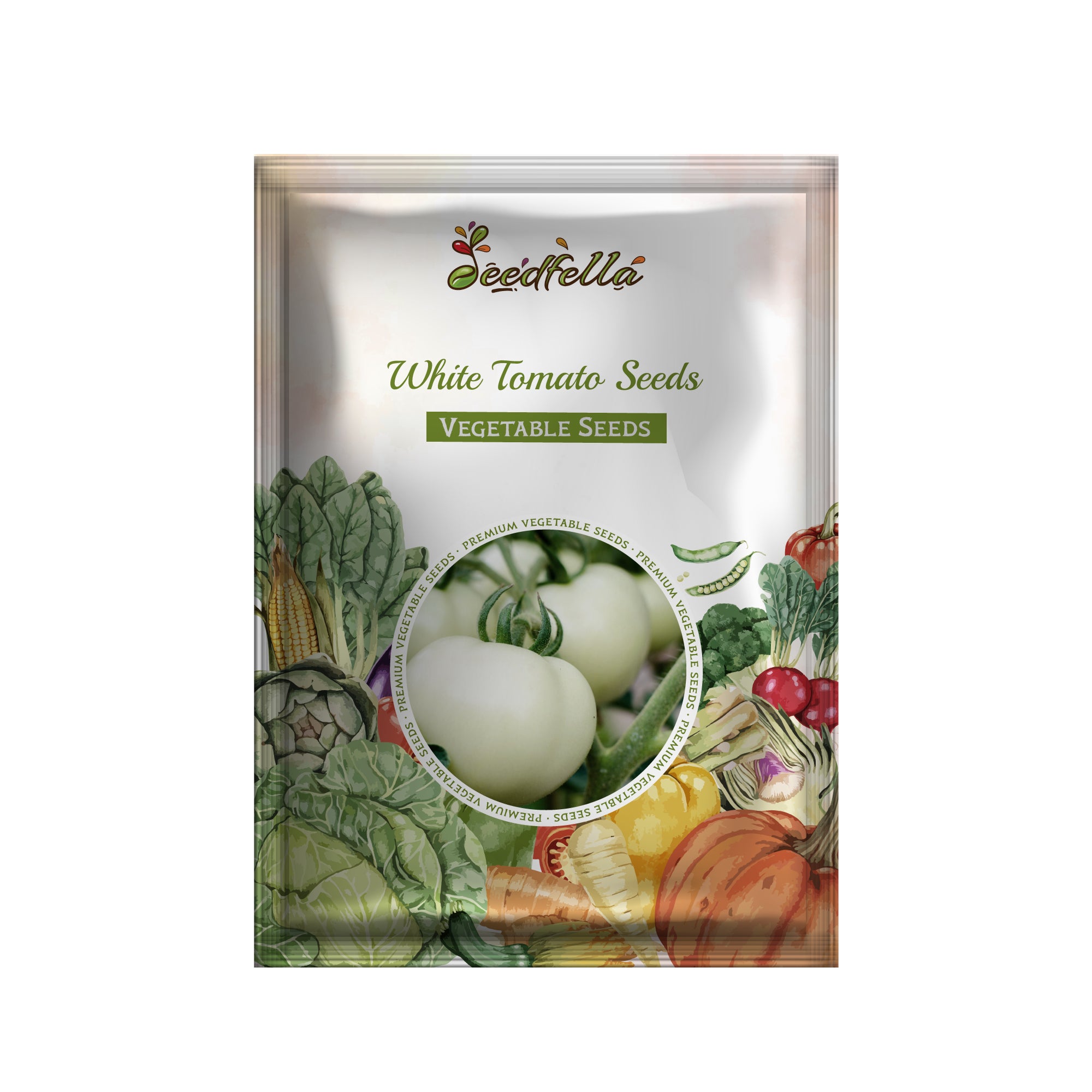 White tomato plants growing in a garden