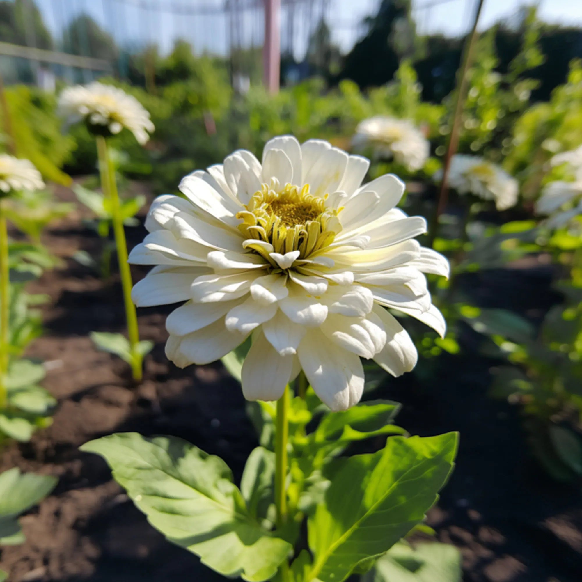 White Zinnia Flower Seeds for Planting