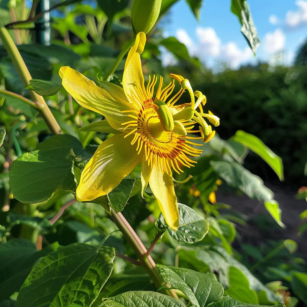 Yellow Passion Flower Seeds for Exotic Garden Planting
