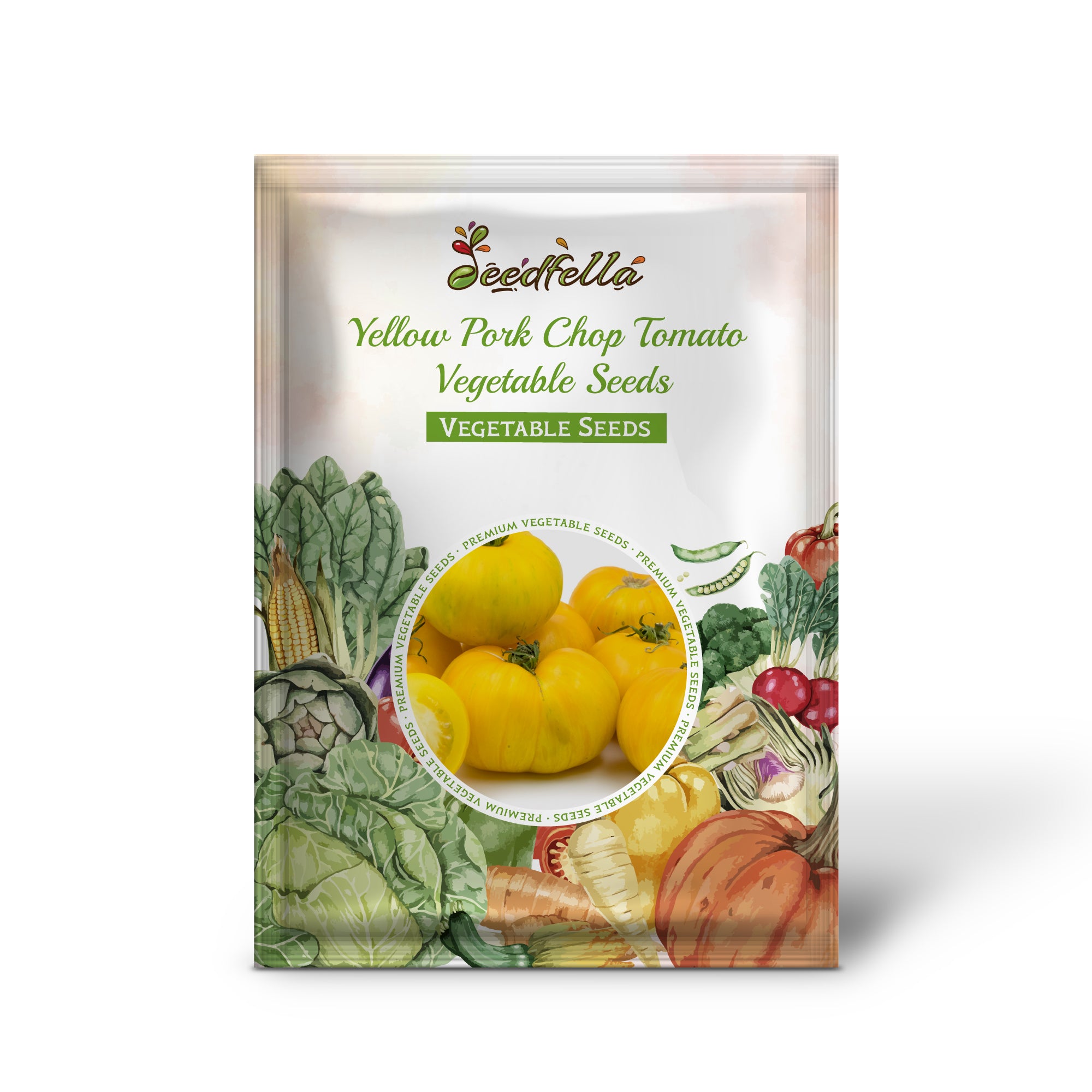 Healthy Yellow Pork Chop Tomato seedlings ready for transplanting